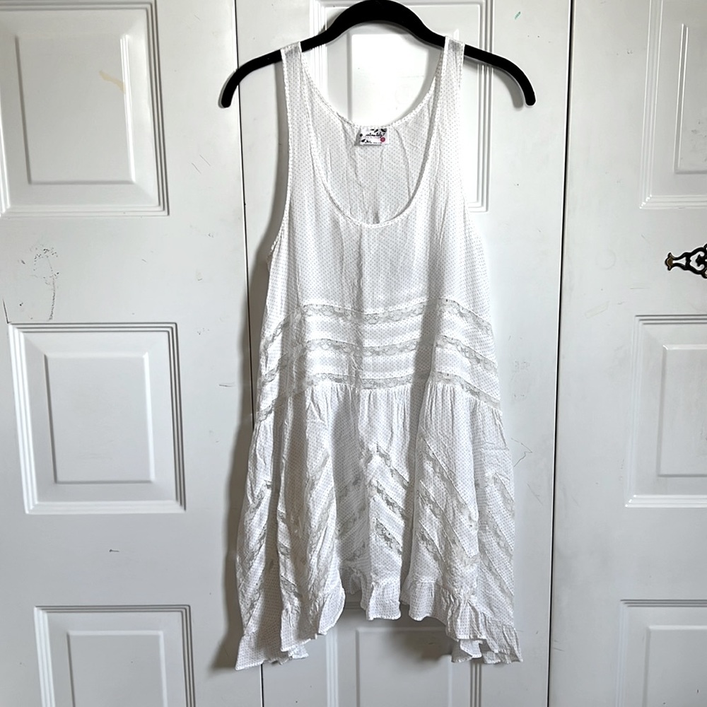 Free People Swingy Lace Inset Tunic
